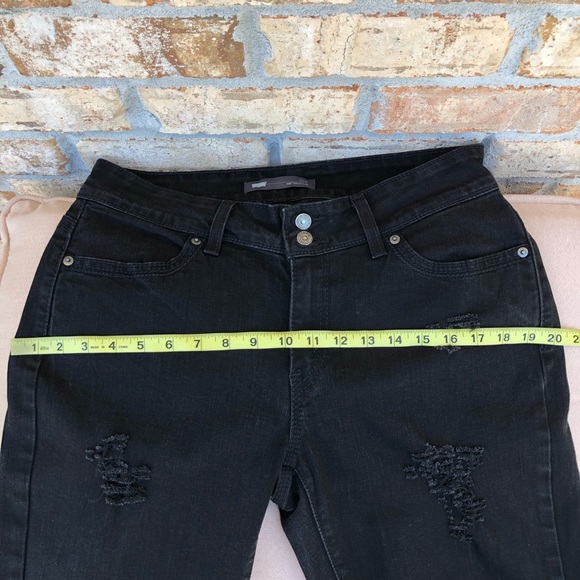 Levi’s 529 Curvy Skinny Leg Distressed Ripped Raw Hem Lack Wash Jeans W31 L32 - Picture 12 of 16